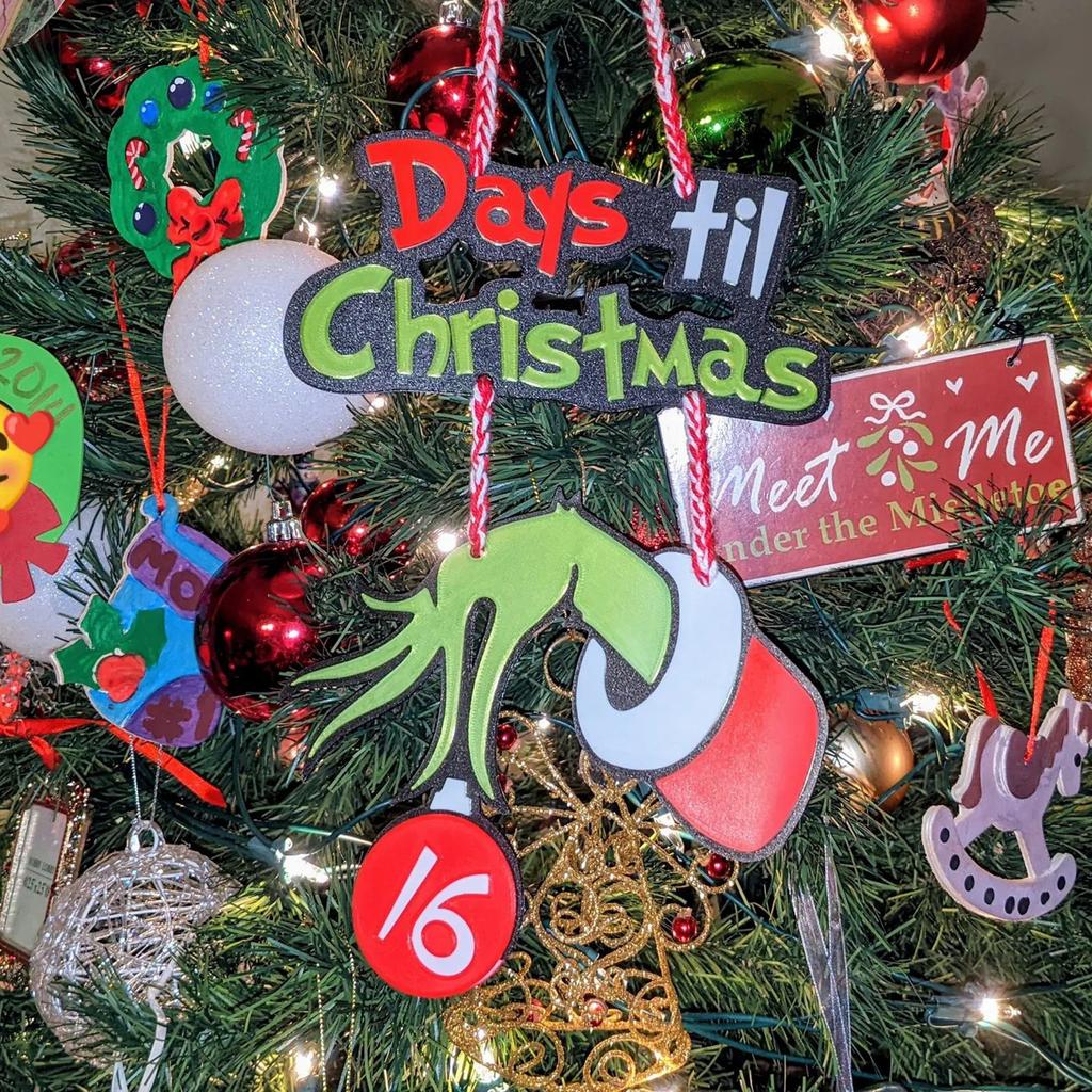 Christmas Colorful Decoration Christmas Countdown Door Hanger Themed