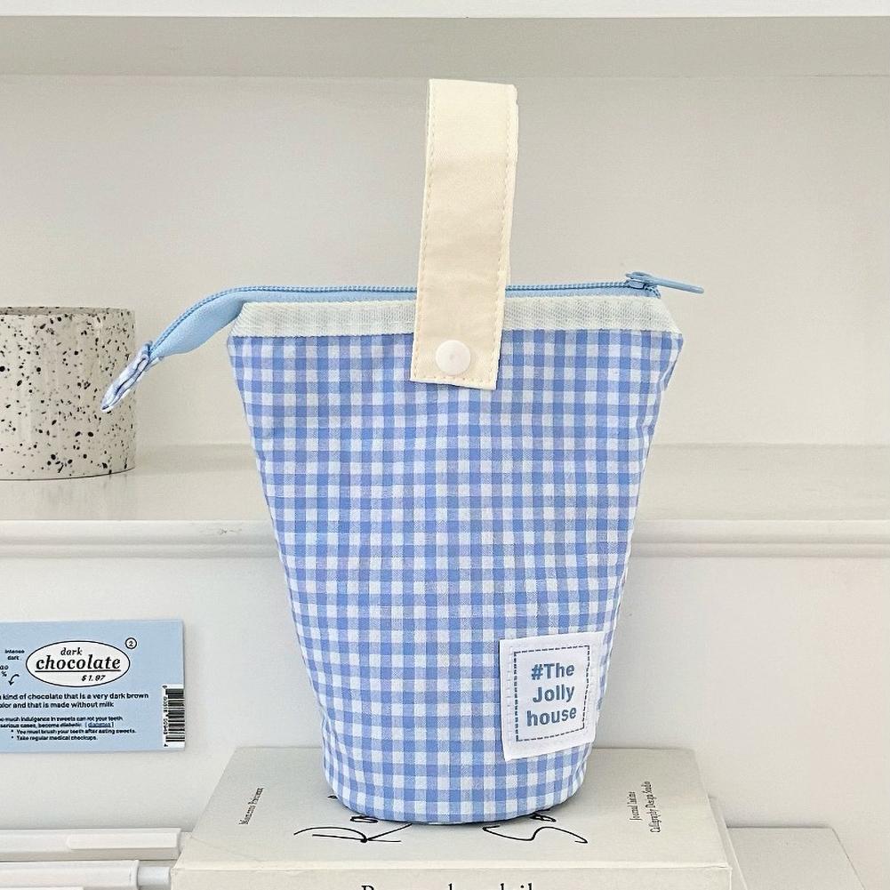 Large Capacity Pencil Case, Zipper Fabric  Desk Organizer Stationery Storage Bag Pen Holder Office School Supplies Students Gift