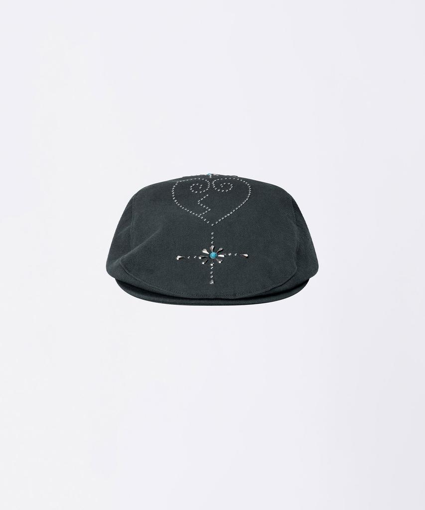 SCULPTOR Boho Stud Hunting Cap Charcoal