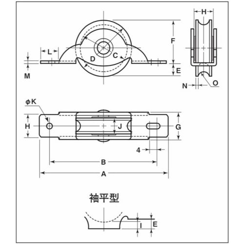 Yokozuna LP Door Roller Plus, Iron Frame, 30mm, Flat, LPM-0302, Pack of 20