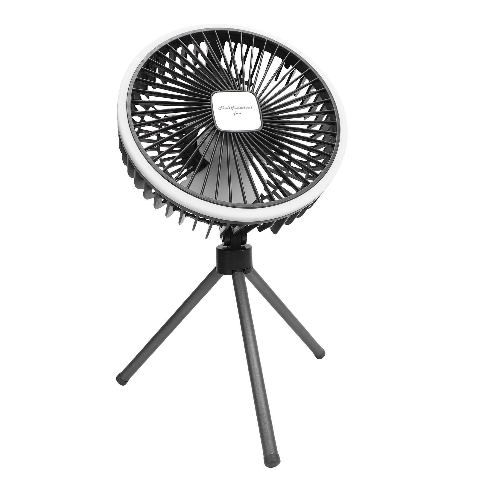 

Camping Fan with Tripod Stand and Light USB Rechargeable Battery Operated Portable Camping Cooling Fan for Home Outdoor
