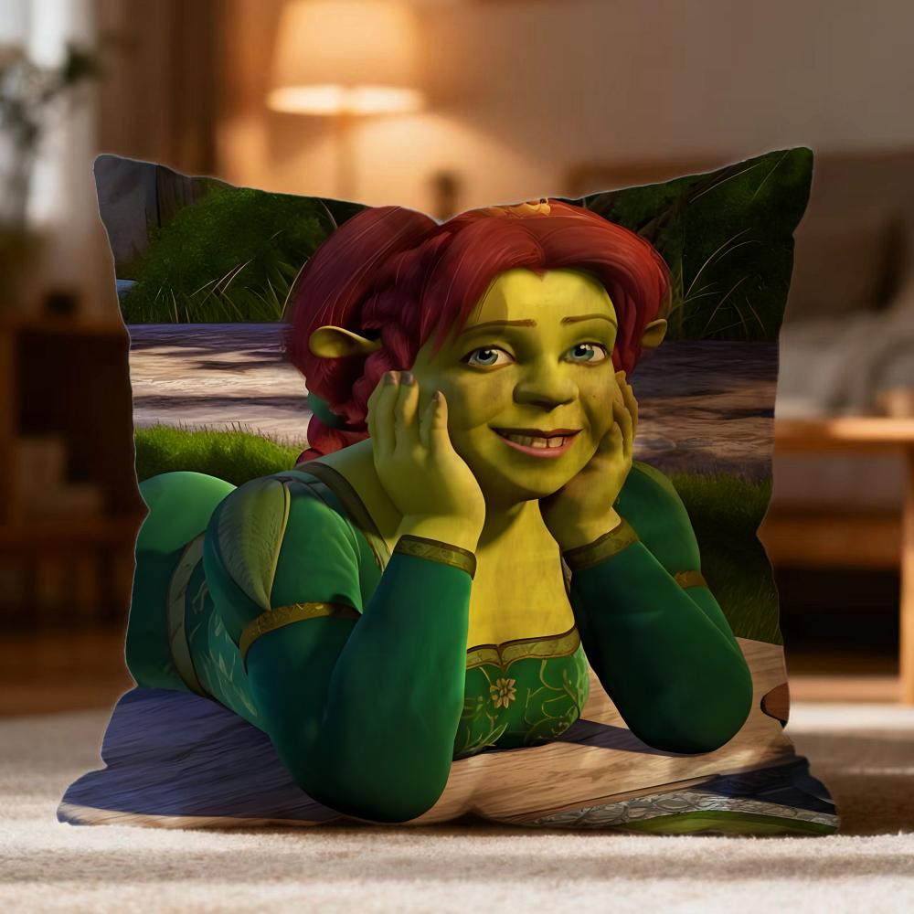 

Popular SShreked Cushion Cover Soft Washable Pillow Case Multi-Scene for Couch Bed Travel Office Use 50cmx50cm