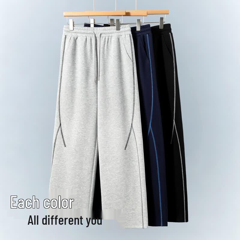 GENIOLAMODE Men's Colorblock Loose Fit Casual Pants