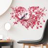 Cartoon Pink Heart-Shaped Branch Bird's Nest Valentine's Day Self-Adhesive Girly-Style Room Decoration Stickers