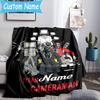 1PC Custom Name Skibidi Future Adventure Throws Blanket Flannel Blankets for Couch Bed Gifts for Men Women Travel Picnic Christmas Fan Gifts