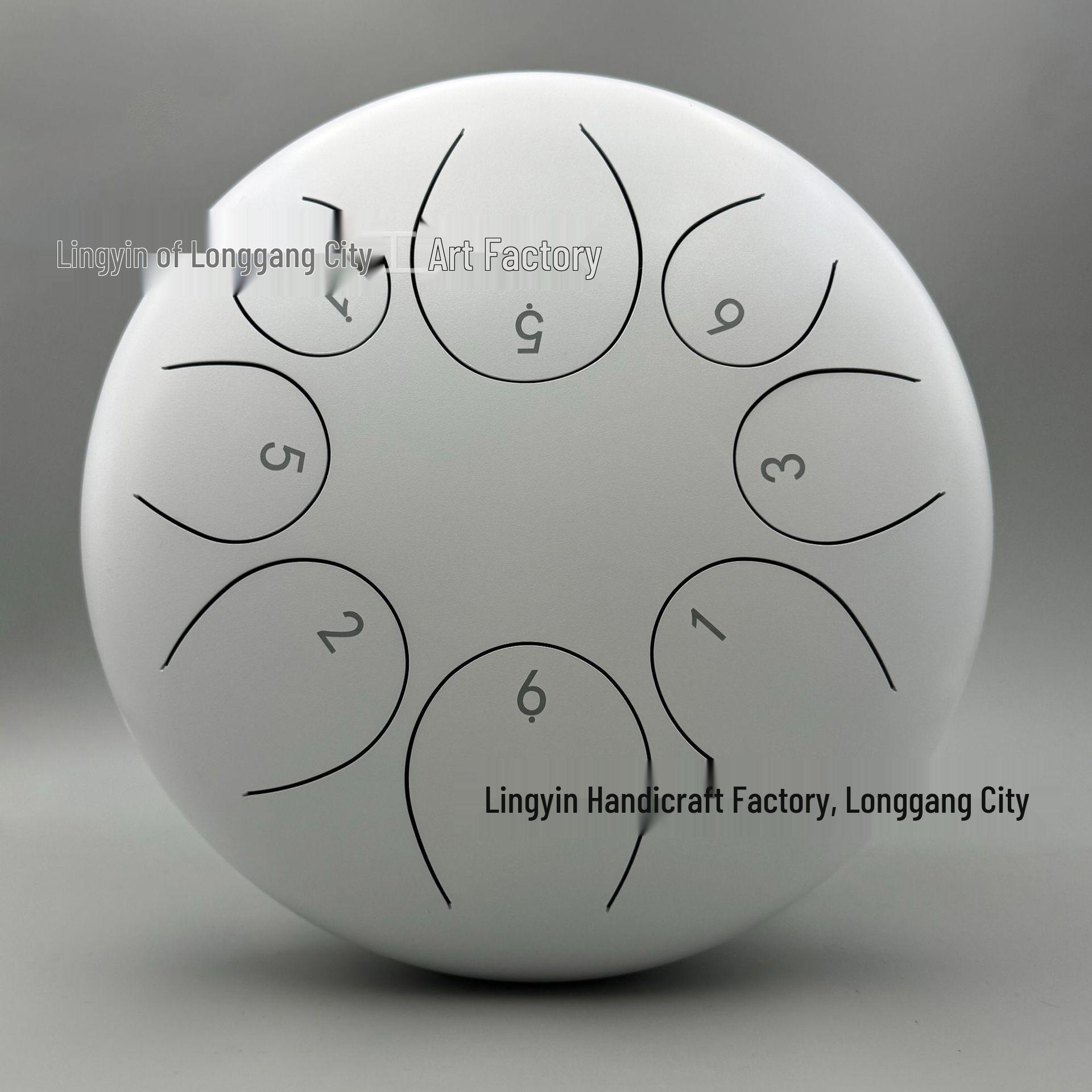 Customizable 10-inch 8-note Multi-color Steel Tongue Drum for Beginners