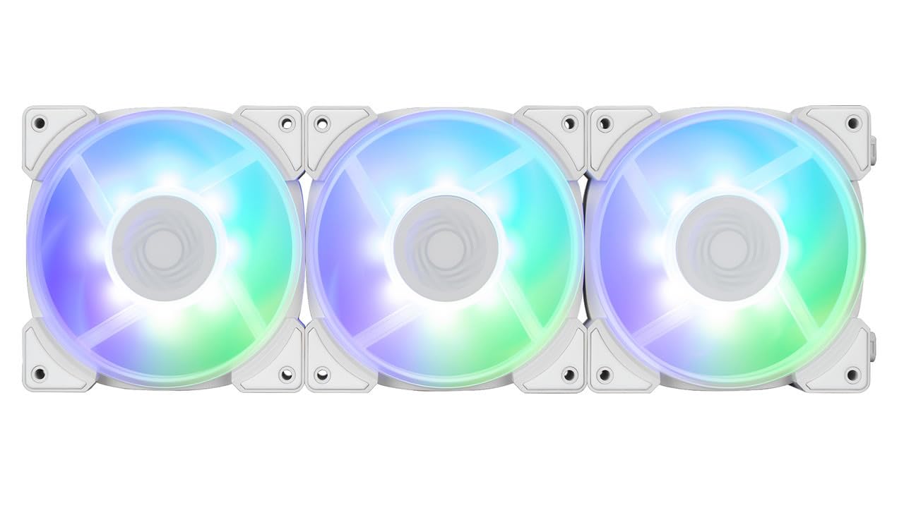 

IN WIN Cableless connection modular silent 120mm ARGB fan white model 3 pack Lynx LN120P [ IW-FN-LN120P-3PK ] білий