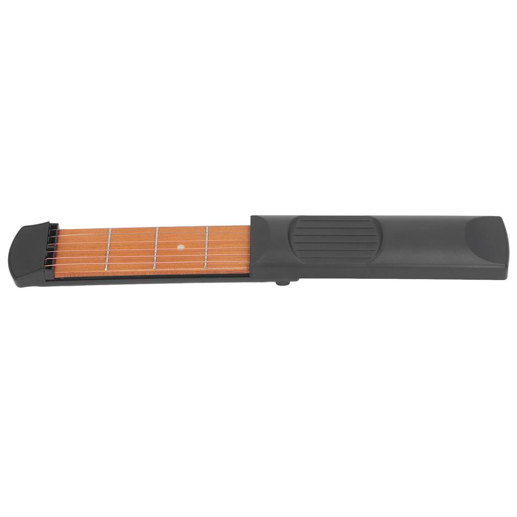 Fickgitarr 4 band Bärbart gitarrackordsövningsverktyg Gitarrhalstränare med förvaringsväska för