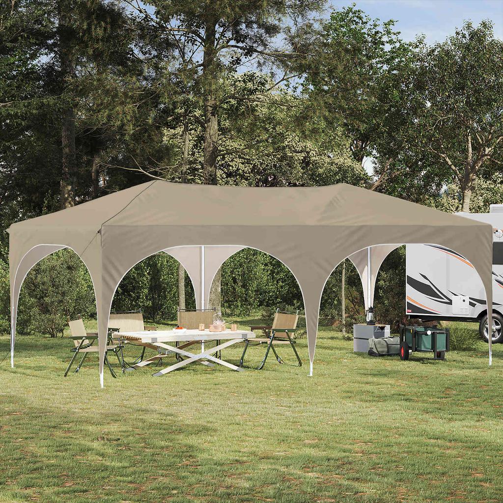 Pop Up Party Tent 575 X 288 X 245 Cm Cream Oxford Fabric