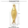 Trendy Gold Color Stainless Steel Charm Starfish Shell Pendant DIY Making Necklace Bracelet Accessories Ocean Vacation Style