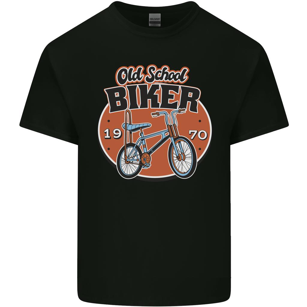 Old School Biker Bicycle Chopper Cycling Unisexs Light Cotton TShirt
