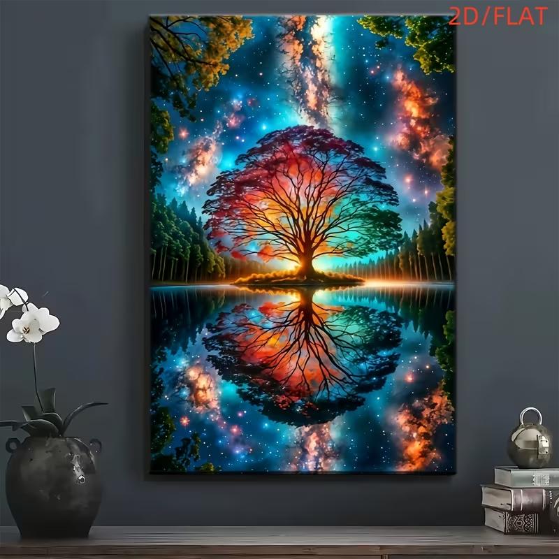 Abstract Tree of Life Canvas Print Posters, Modern Wall Arts Decorative Painting, Suitable for Living Roo