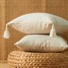 Room Home Decor With Tassels Couch Linen Cotton Pillow Shell Throw Pillow Pillowcase Cushion Cover