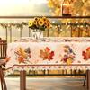 1Pc Fall Tablecloth With Maple Leaf Patterns, Vintage Rectangular Round Table Cover, Autumn Decor Suitable For Thanksgiving Day