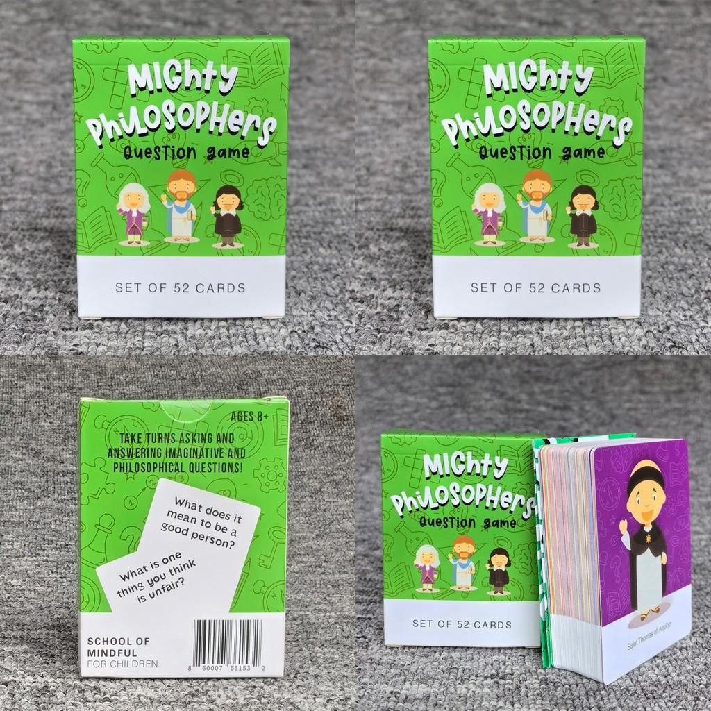 Mighty Philosophers Question Game For Kids Educational Card Toy For Family Fun