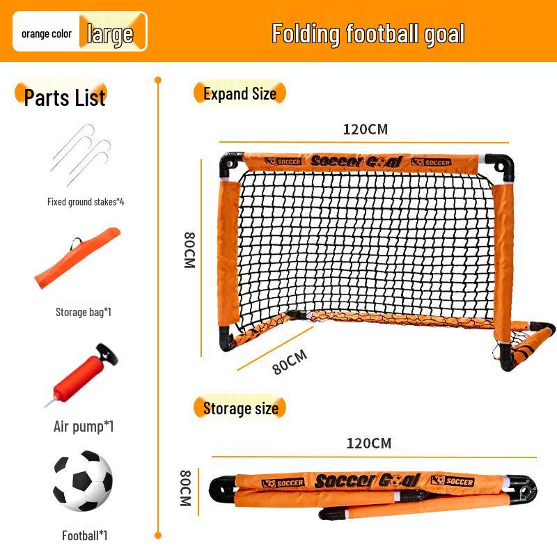 Foldable Kids' Football Goal for Training & Competition - Portable Indoor/Outdoor Parent-Child Frame