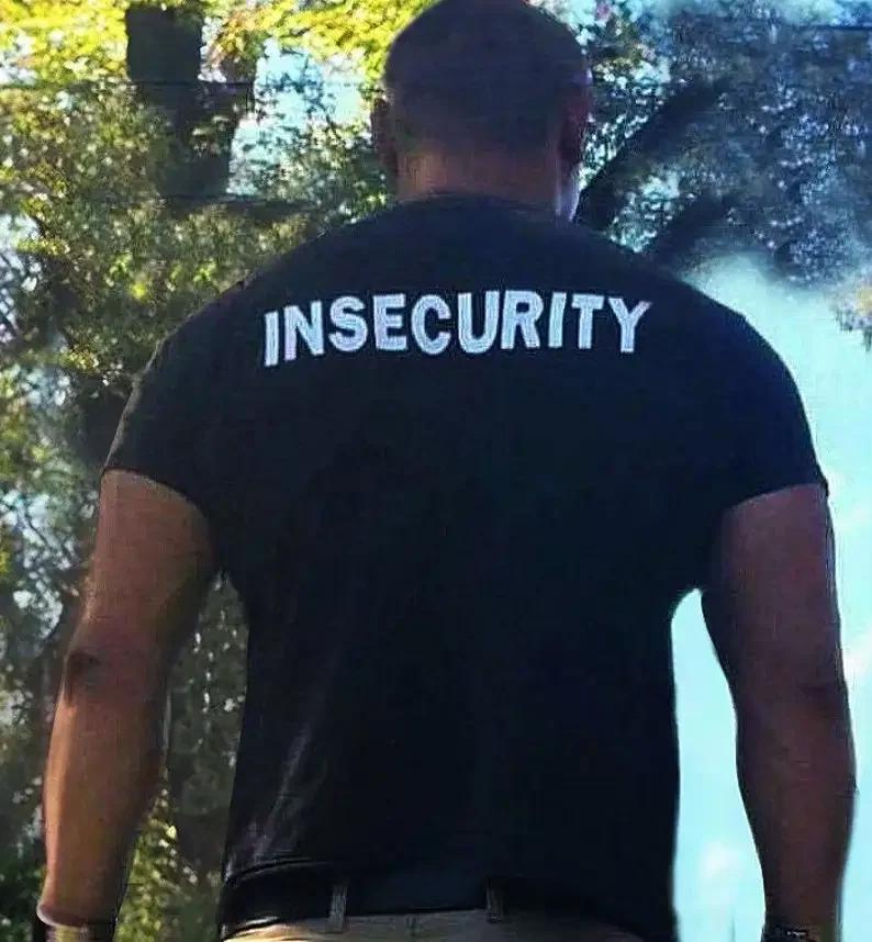 Insecurity Printed T-shirt Summer Funny Text Woman Man Cotton Shirt Y2K Shirt for Gift Pinteres