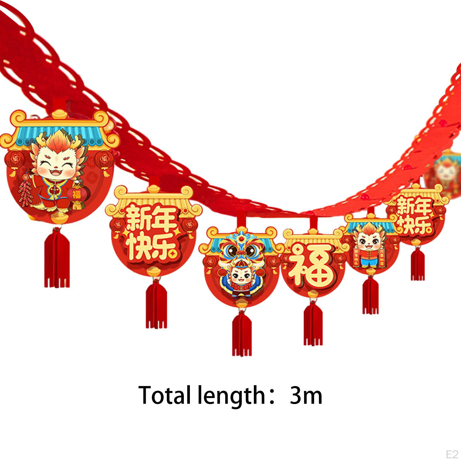 Китайский дракон год 3 метра подвесная гирлянда из фетрового материала украшение — фото 3