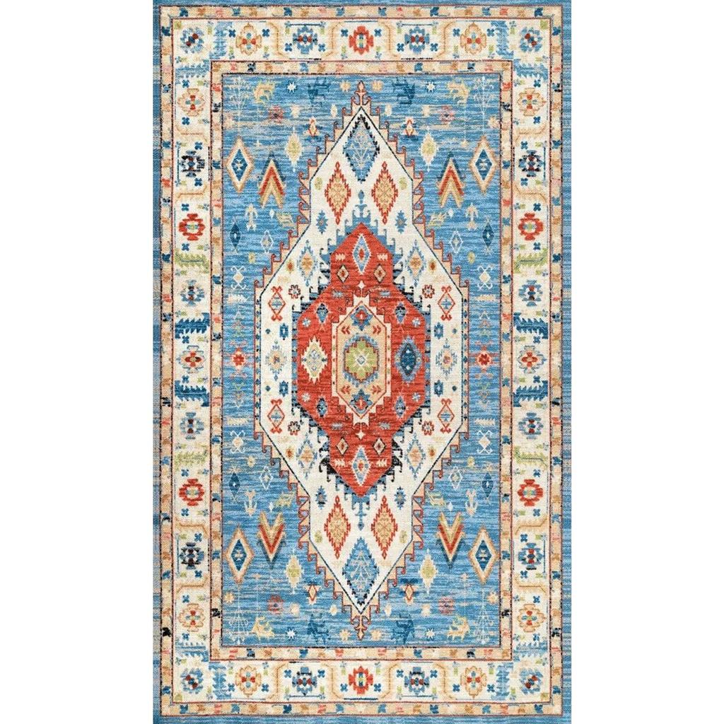 Blue Non-Slip Base Digital Printing Washable Floor Mat Kitchen Carpet, Living Room, Kitchen Rug, Bathroom and Bedroom Rug