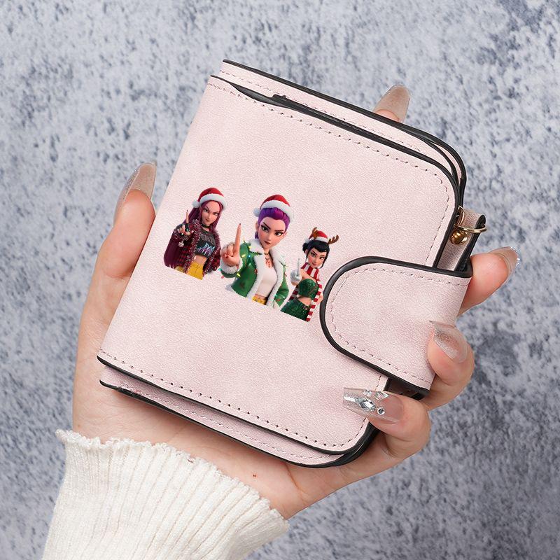Portafoglio Kpop Devil Hunter Donna Portamonete Cacciatore Carino Porta Carte di Credito Portapassaporto Portafoglio in PU