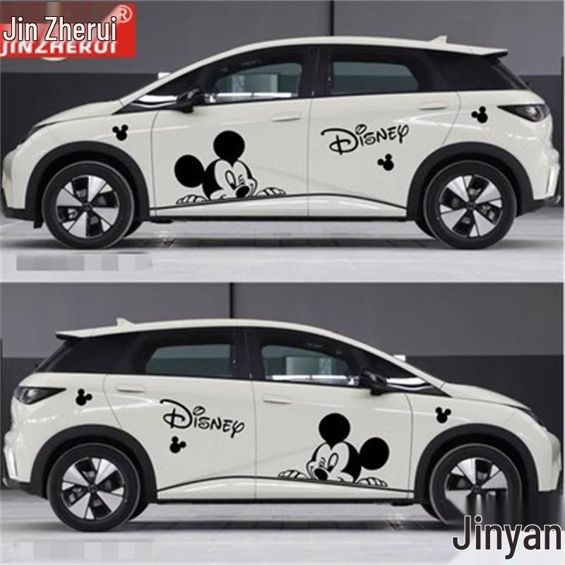 BYD Seagull Car Decals: Cute Mickey & Minnie Cartoon, Dolphin Design