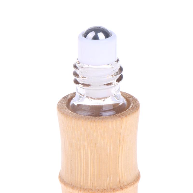 Milieuvriendelijke Bamboe Roll-on Fles Met Kwastjes Lege Tube Stalen Rollerbal Hervulbare Fles Doe-het-zelf Parfum Lipgloss Container