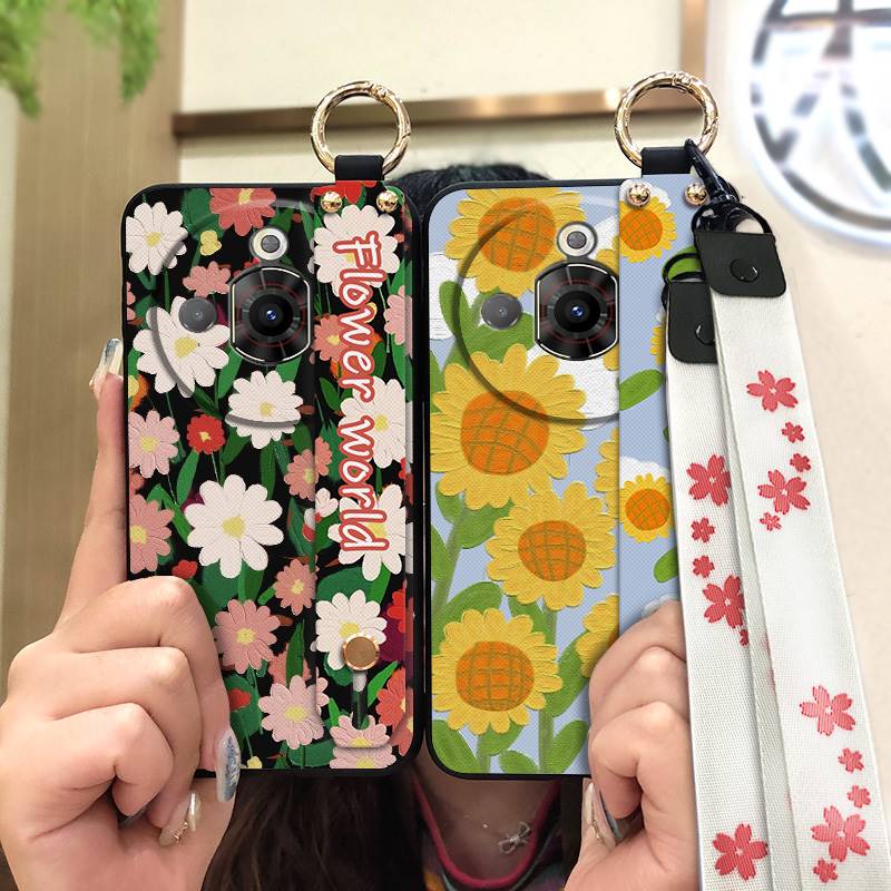Fashion Design Waterproof Phone Case For ZTE Nubia Focus Pro 5G Dirt-resistant Kickstand Lanyard Anti-dust Protective