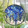 Acrylic Wisteria Flower Suncatcher Stained Glass Effect Window Hanging Ornament Floral Gift for Home