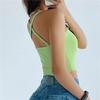 Woman Knitted Crop Tops Y2k Sexy Cross Halter Corset Bustier Camisole Backless Halter Top Streetwear Slim Front Tops