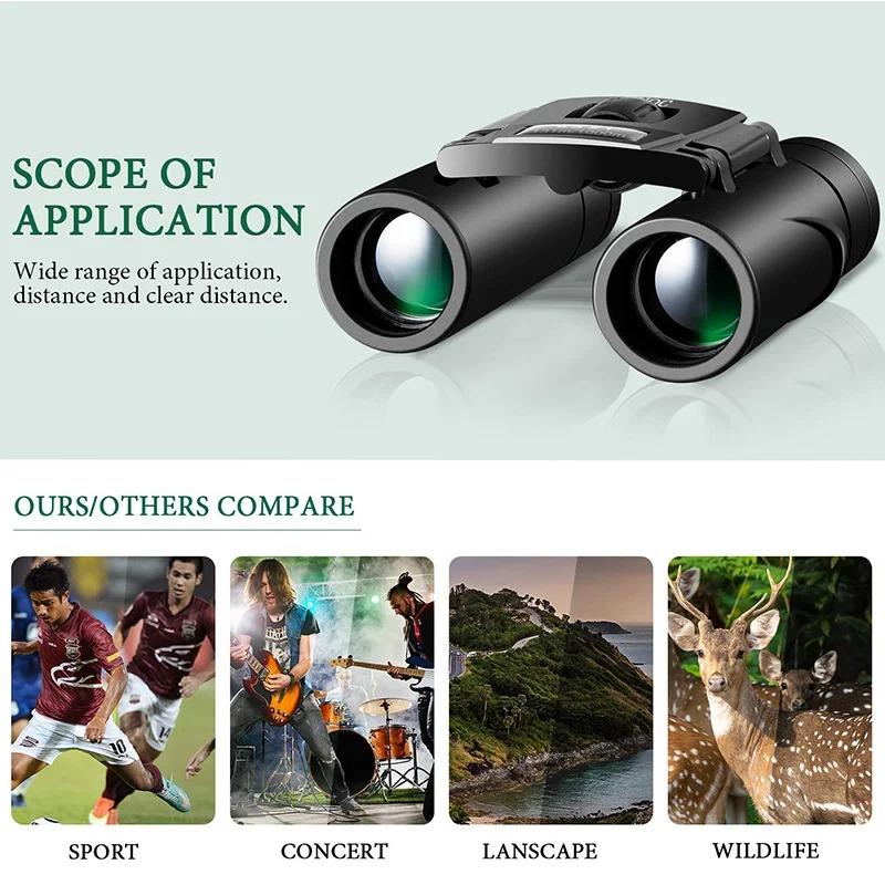Mini Portable Powerful Binoculars Professional 50000m Hd Telescope Foldable Monocular Long Range Bak4 Prism For Outdoor Camping