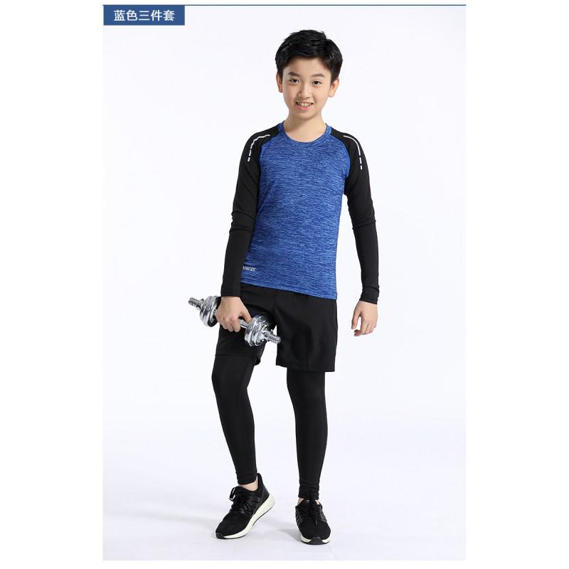 Conjunto de Compresión Atlético para Niños Niños Secado Rápido Traje para Correr Gimnasio Entrenamiento Baloncesto Fútbol