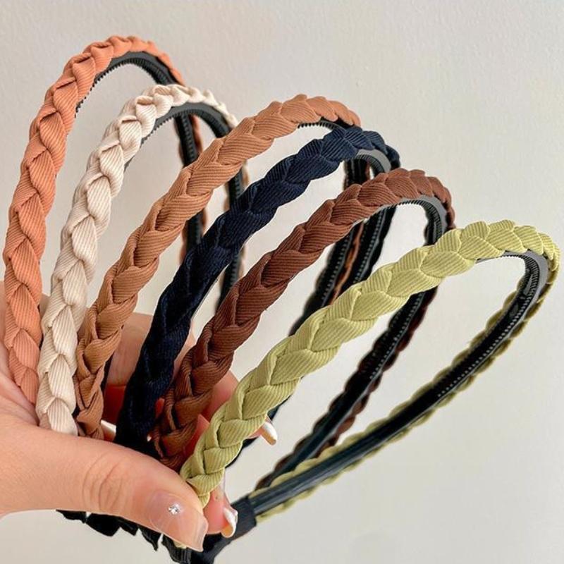 Style Headbands Minimalist Solid Color Womens Weaving Hair Accessories