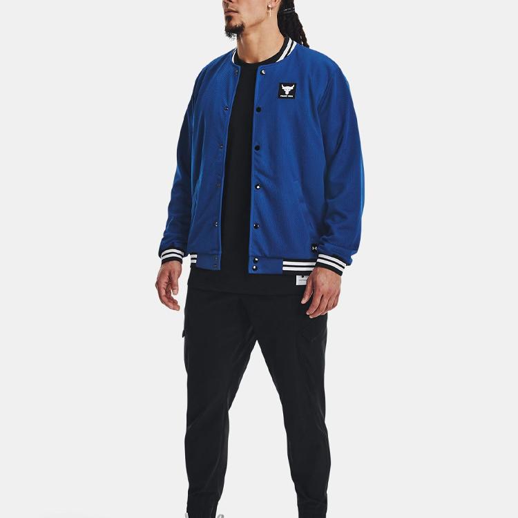 Under Armour Solid Color Single-Breasted Long Sleeve Jacket Men Jackets Phantom-Blue 1377437-471