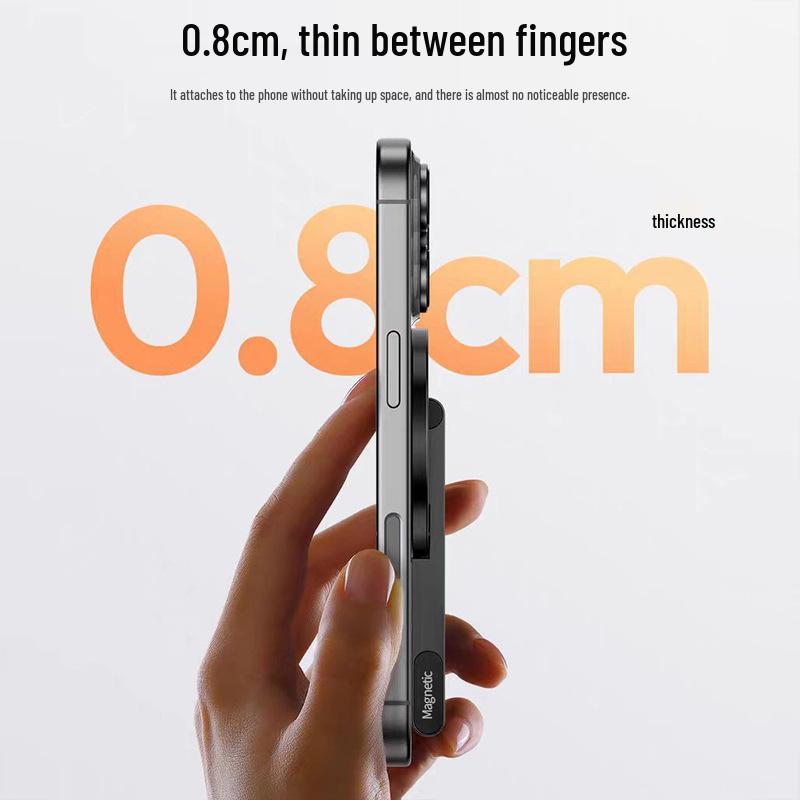 Foldable Magnetic Phone Holder & Tripod with Aluminum Carabiner for Live Streaming & Travel