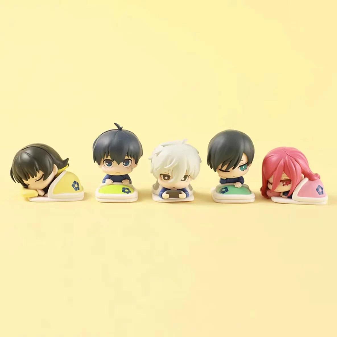 Op Voorraad Blue Lock Slaapstijl Blind Box Kawaii Mini Anime Actiefiguur Bureaublad Ornament Verjaardag Verrassingscadeaus Voor Fans