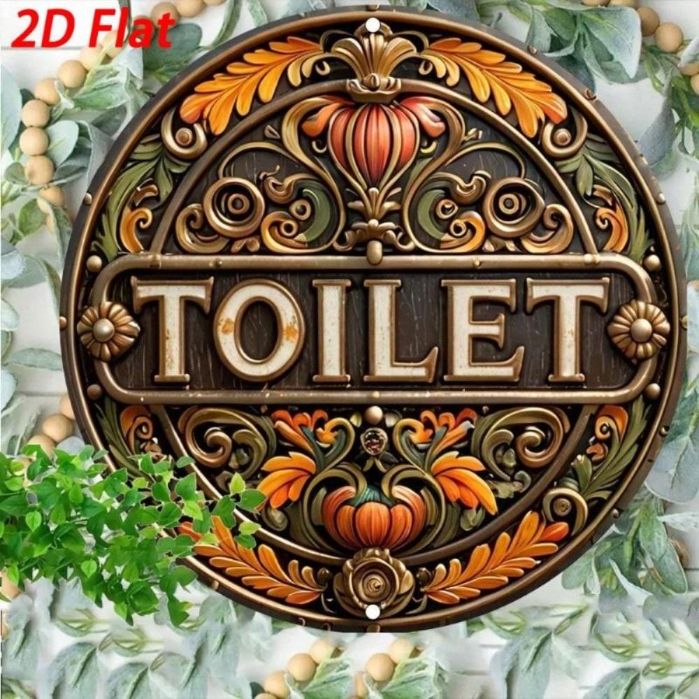 Vintage Metal Toilet Sign 20x30cm Humorous Home Outdoor Decor