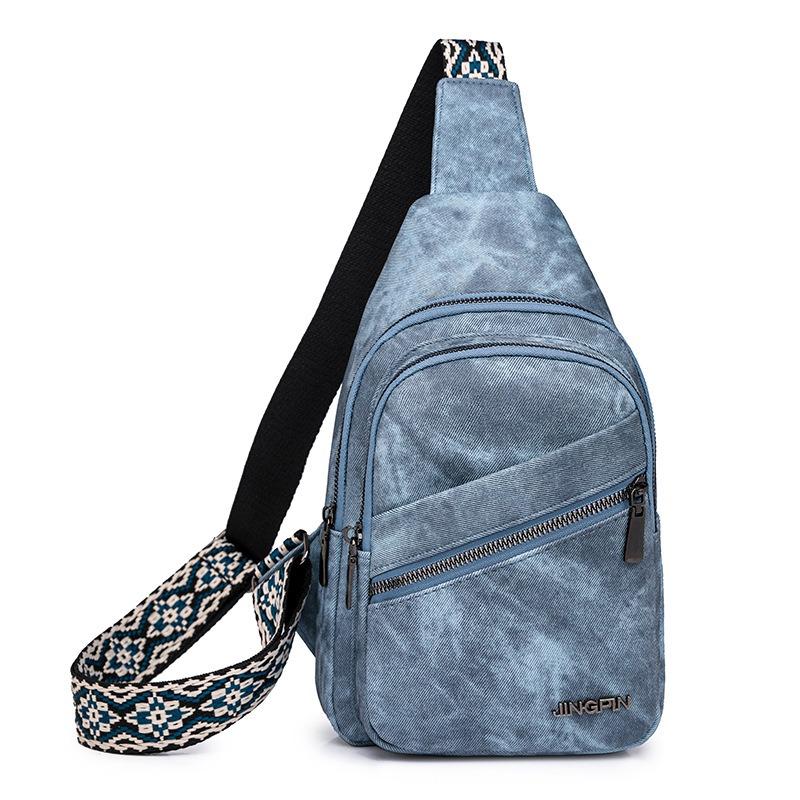 Minimalist Style Pu Leather Crossbody Bag for Women Casual Shoulder Sling Pack with Multiple Zippers Luxury Brand Chest Bag