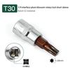 5 Pcs Torx Screwdriver Bits 1/4 Inch Drive Socket Head Tools T15 T20 T25 T30 T40 Socket Wrench Adapter Hand Tools