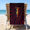 Pogon Emblem Design Microfiber Beach Towel, Lightweight And Quick-Dry, for Summer Travel, Beach Essential, Swimming Pool Outdoor