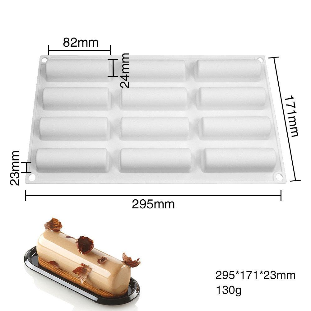 

Reusable Silicone Mousse Cake Mold Non-Stick Cylinder Chocolate Mold Flexible Food Grad Baking Molds for Dessert Baking