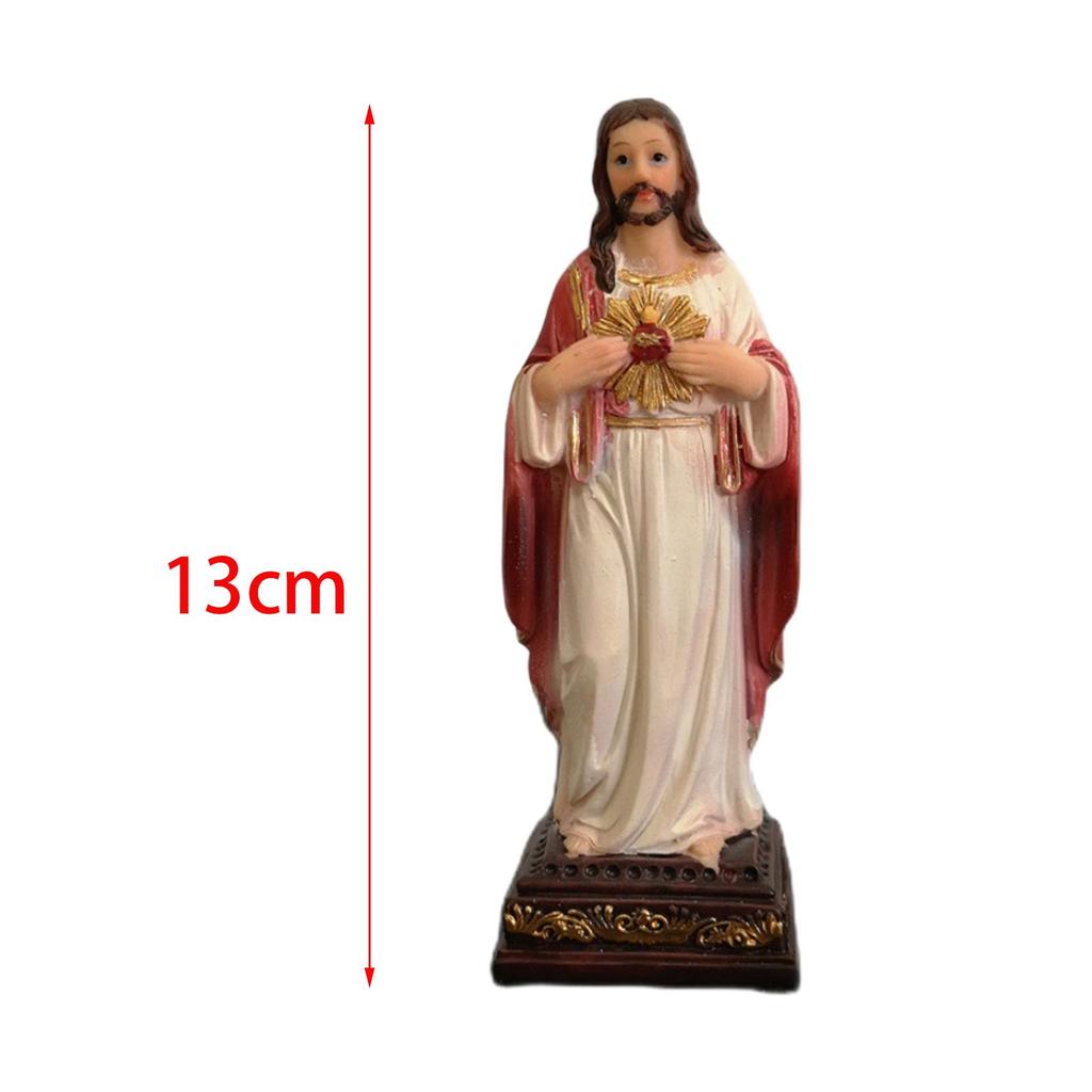 Virgin Mary Statue, Religious Figure, Blessed Catholic Sculpture, Resin Statue Figurine for Bedroom