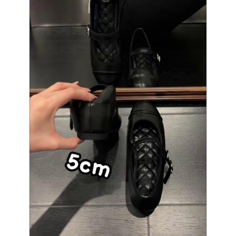 

Nei Zeng~ One-word buckle Mary Jane shoes round head color matching single shoes ballet shoes 39