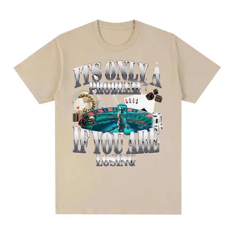 T-shirt Men's and Women's Clothing Retro Cotton Short Sleeved T-shirt Top