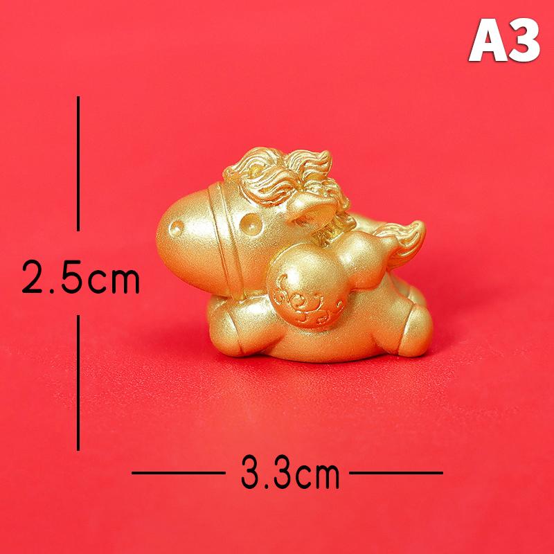 2026 New Year Figurines Miniatures Cartoon Lucky Gold Horse Micro Landscape Ornaments Home Room Desk Decorations Gift