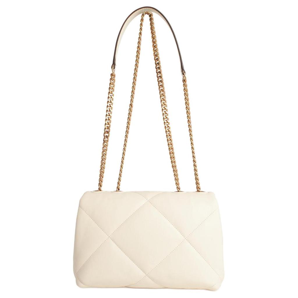 Tory Burch Kira Metal Logo Napa Leather Crossbody Shoulder Bag Small Women Bags Warm-White 154706-101