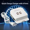USB Fast Charger with Rack Universal 4-Port 5.1A Multi-Port Compact Mobile Phones Charging Head for Apple for Android