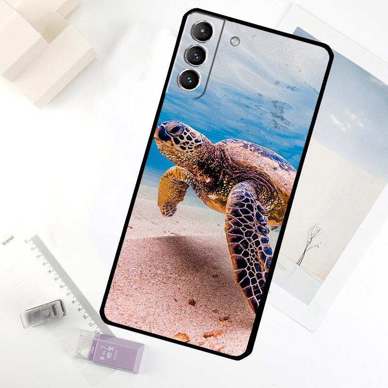 warming green turtles Phone Case For Samsung Galaxy S25 S26 Ultra S20 S21 S22 S23 S24 Ultra S10 Plus S25 FE Cover