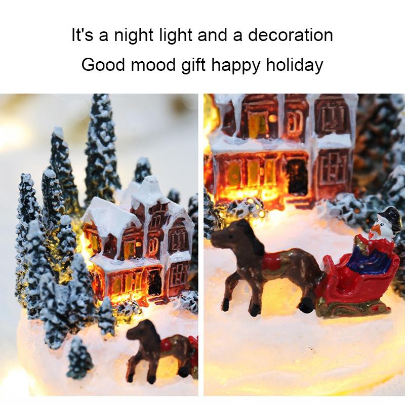 Decoraciones de Navidad Luces Nocturnas LED Paisaje Micro Luminoso Casa Regalo Creativo para Niños Adornos de Navidad Año Nuevo