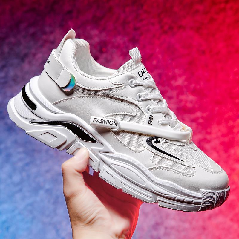 

2025 summer new versatile trend running shoes men s low-top breathable sports shoes lightweight thick-soled wear-resistant casual shoes 39