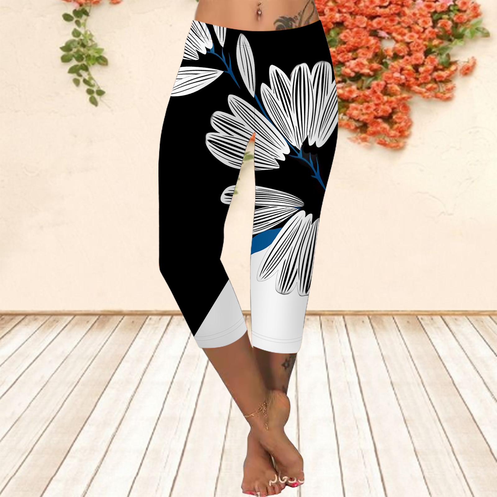 

Длинные брюки, летние короткие леггинсы, короткие узкие брюки, леггинсы больших размеров. Женские облегающие брюки с 3D-черно-белыми розами и принтом. 8XL